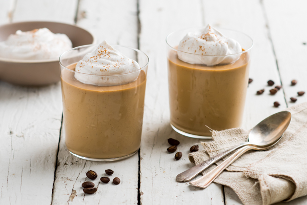 Coffee Pudding with Sweet Caramel Whipped Cream Recipe