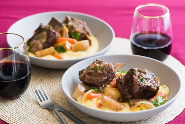 Slow Cooker Stout Short Ribs with Creamy Parmesan Polenta Recipe