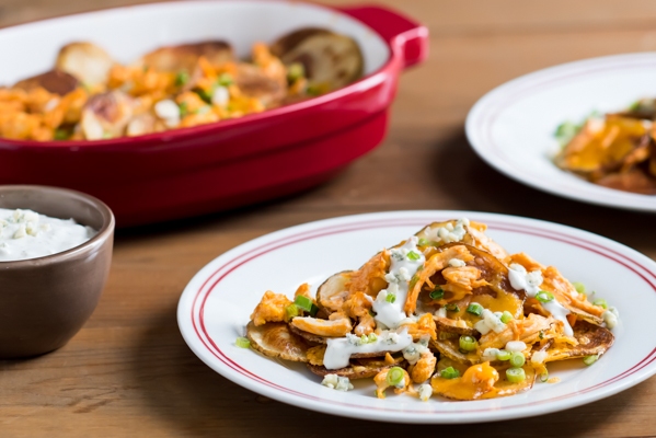 Potato Chip Buffalo Chicken Nachos Recipe