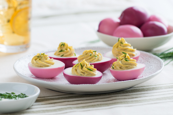 Naturally Dyed Deviled Eggs Recipe