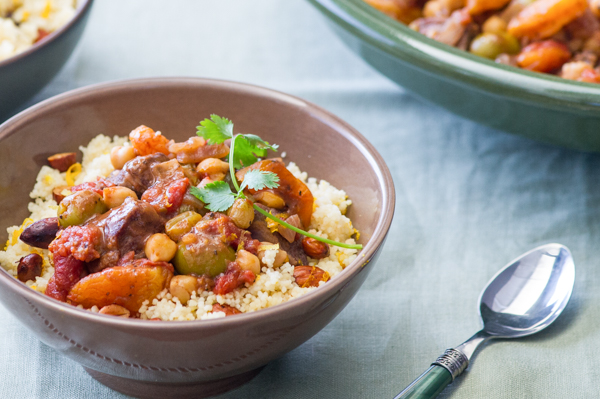 Lamb Tagine with Apricots, Raisins and Olives Recipe