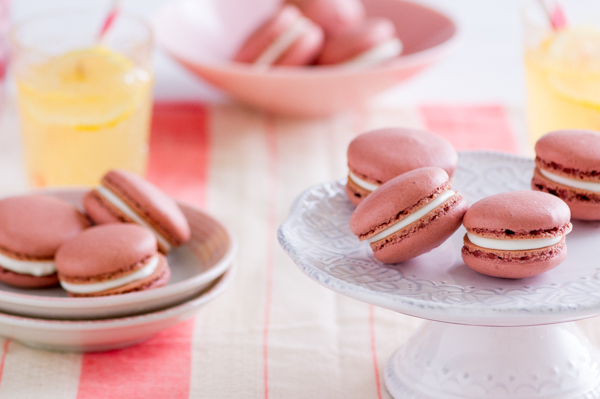 Pink Velvet Grasshopper Macarons and 1,000 Cooks for the Cure