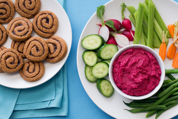 Graham Cracker Swirls and Red Beet & White Bean Hummus Recipe