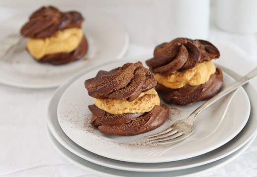Pumpkin Chocolate Cream Puffs Recipe