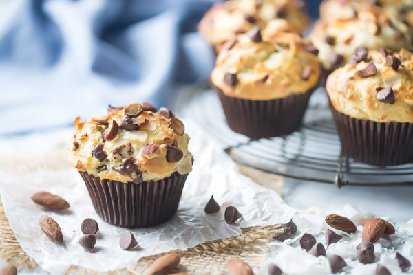 Almond, Coconut & Chocolate Muffins
