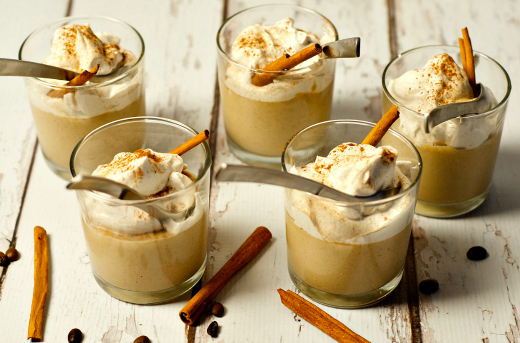 Coffee Pudding with Sweet Caramel Whipped Cream Recipe
