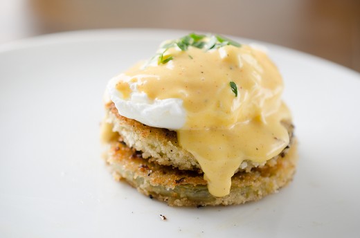 Fried Green Tomato Eggs Benedict Recipe