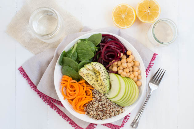 Harvest Buddha Bowl with Lemon Tahini Dressing Recipe