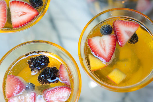 Mini Gluten-Free Polenta Pizzas and Summer Sangria Recipe