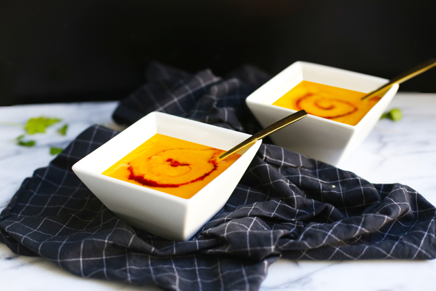 Vegan Chipotle Curry Sweet Potato Bisque