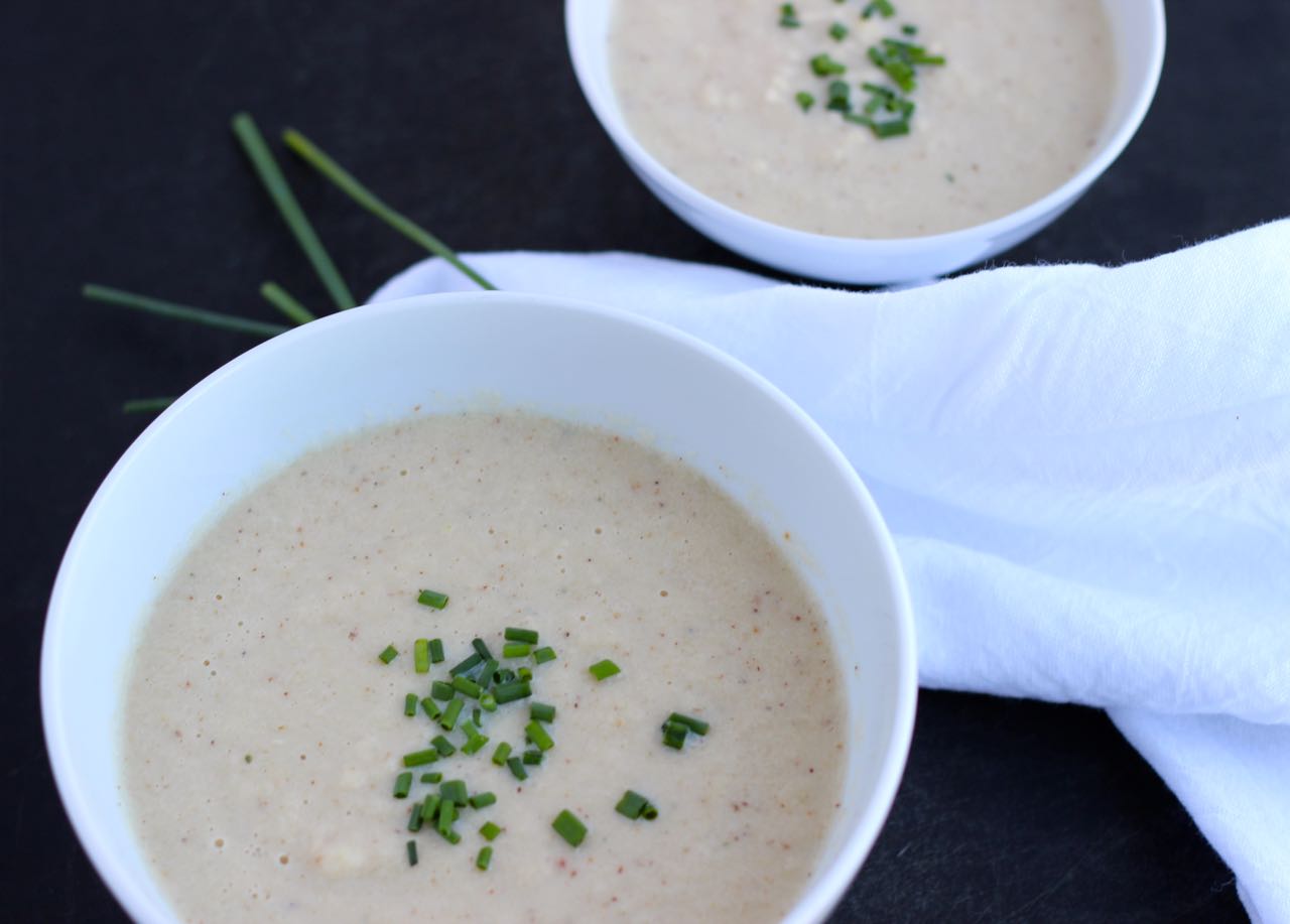 Creamy Roasted Cauliflower Thyme Soup Recipe