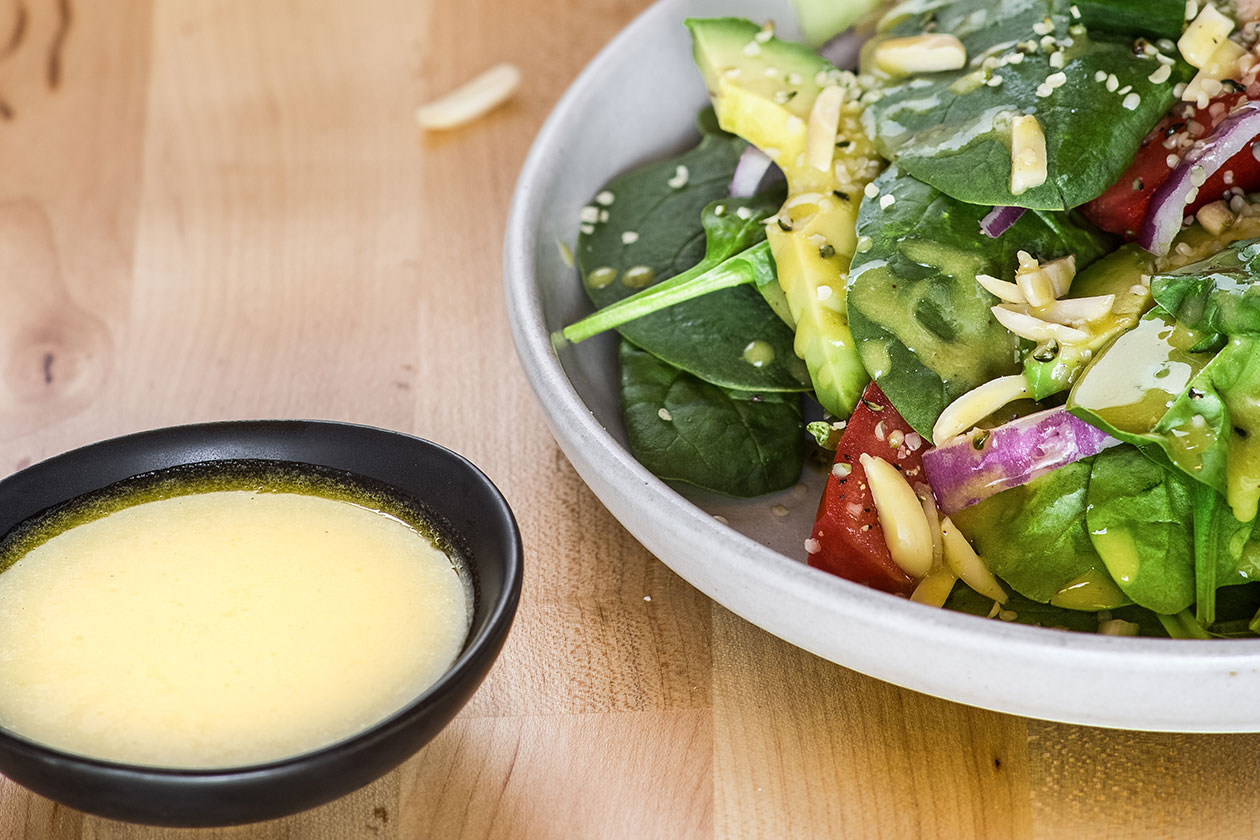 Simple Spinach Salad with Dijon Lemon Dressing