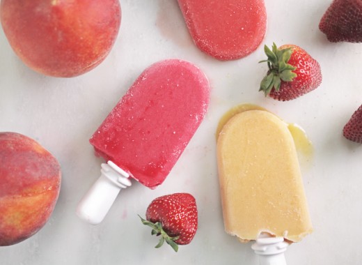 Chili-Spiced Strawberry-Watermelon and Honey Roasted Peach and Tamarind Pops Recipes