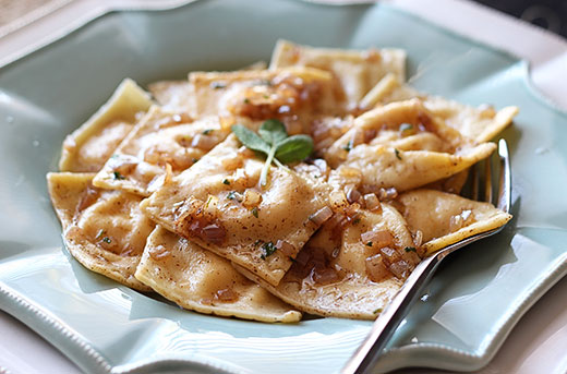Pumpkin Ravioli with Browned Butter Sauce Recipe