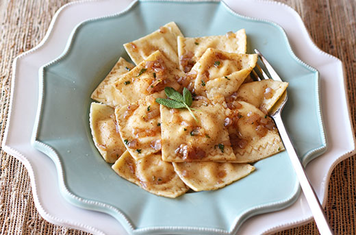 Pumpkin Ravioli with Browned Butter Sauce Recipe