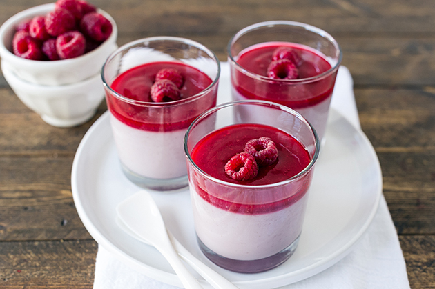 Raspberry Coconut Cardamom Panna Cotta Recipe