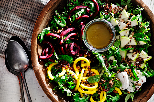 Raw Beet and Apple Salad with Quinoa