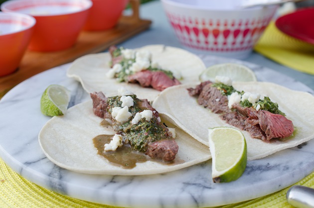 Steak Tacos with Chimichurri Recipe