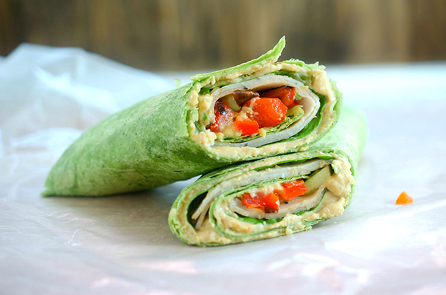 Turkey Hummus Sandwich Wraps | The Kitchenthusiast