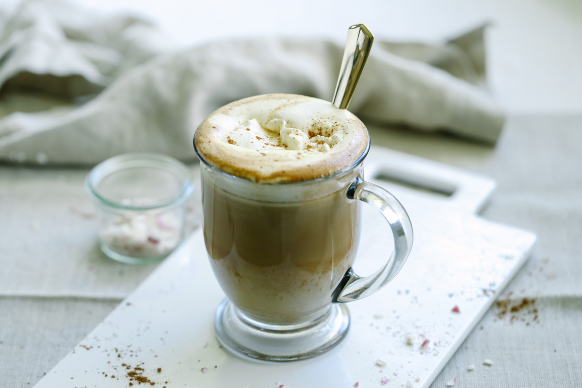 Homemade Eggnog and Mocha Peppermint Lattes