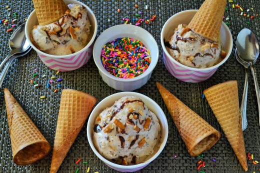 Salted Caramel Pretzel & Nutella Ice Cream