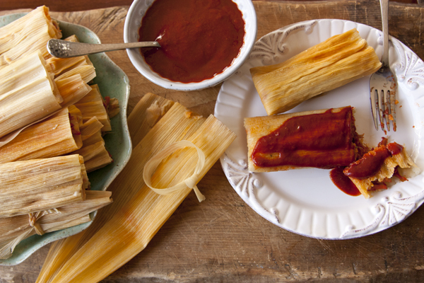 red chile pork tamales horiz