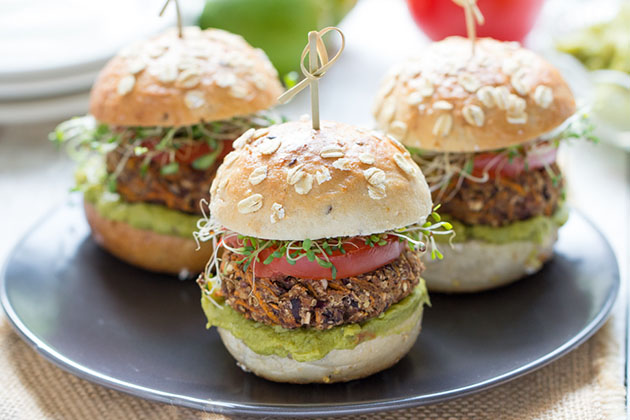 Sweet Potato Black Bean Burgers